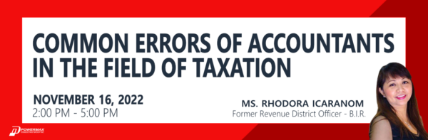 Common Errors of Accountants in the Field of Taxation